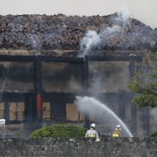 Japonijoje sudegė į Pasaulio paveldo sąrašą įtraukta pilis