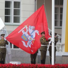 Mindaugo karūnavimo dieną Vilniuje suplazdėjo valstybės ir istorinė vėliavos