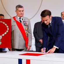 E. Macronas inauguruotas antrai kadencijai Prancūzijos prezidento poste