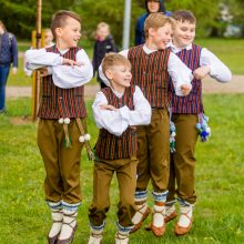 Spalvingo pikniko tarp sakurų nesugadino ir apniukęs dangus