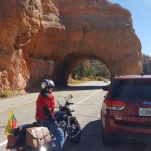 s. Labdara: R.Gudonavičienė išpildė savo seną svajonę: motociklu aplankyti Amerikos kanjonus.