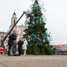 Intensyvus veiksmas Rotušės aikštėje: iki eglės įžiebimo lieka vos kelios dienos