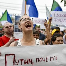 Chabarovske įvyko naujas didelis protestas dėl gubernatoriaus arešto