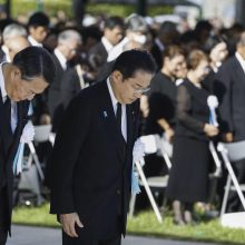 Hirošimos katastrofos metines mininti Japonija smerkia Rusijos branduolinę grėsmę