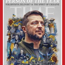 „Time“ metų žmogaus titulas atiteko V. Zelenskiui ir „Ukrainos dvasiai“