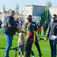 Rekonstruotame Vilkijos stadione įspirti pirmieji įvarčiai