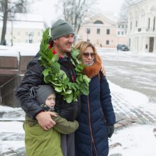 Rotušės aikštėje sutikti poledinės žūklės čempionai!