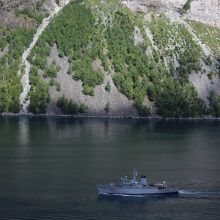 „Kuršis“ grįžo iš nuolatinės parengties NATO laivų grupės budėjimo