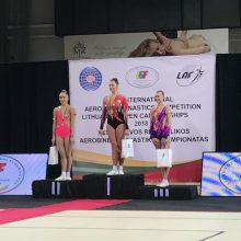 Čempionė: klaipėdietė A.Vilimaitė džiaugėsi iškovotu Lietuvos čempionato aukso medaliu.