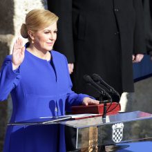 Prisaikdinta Kroatijos pirmoji prezidentė moteris