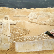 Smėlio skulptūrų paroda perkelia į olimpinį Rio de Žaneirą