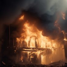 Siaubingas gaisras Vokietijoje: žmonės šoko pro langus, žuvo keturių asmenų šeima, tarp jų – kūdikis