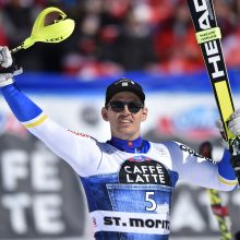 Šveicarijoje baigėsi pasaulio kalnų slidinėjimo taurės varžybų sezonas