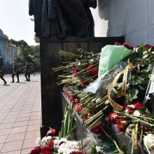 V. Putinas pasmerkė tragiškus susirėmimus Kijeve