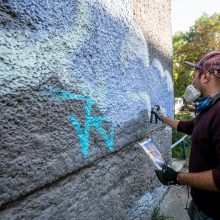 Svečio iš Kipro pėdsakas Kaune – legendinė „Lituanica“ ant daugiabučio sienos