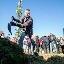 Neeilinė šventė Garliavoje: baigtas sodinti Šimtmečio parkas