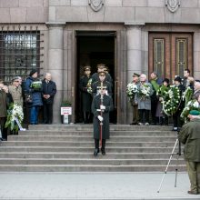 Į paskutinę kelionę išlydėtas partizanas V. Balsys-Uosis