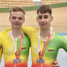 Lietuvos treko dviratininkai Lenkijoje iškovojo šešis medalius