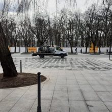 „Kauno švara“ nuplovė Šančių protesto pėdsakus