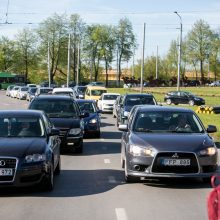 Prieš Kauno pilies žiedinės sankryžos rekonstrukciją vairuotojus jau pasitiko spūstys