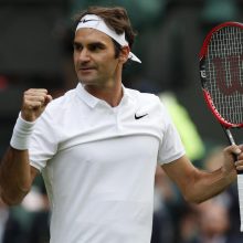 Rekordą medžiojantis R. Federeris žengė į Vimbldono pusfinalį