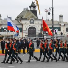 Šiaurės Korėjos lyderis Kim Jong Unas atvažiavo į Rusiją