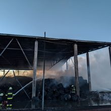 Didelis gaisras Marijampolės sąvartyne: degė plastmasinės atliekos