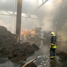 Tyrimo išvados: gaisras įmonėje „Ekologistika“ galimai nesukėlė pavojaus žmonių sveikatai