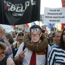 Čekijoje apie 100 tūkst. protestuotojų reikalavo premjero atsistatydinimo