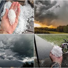 Per Lietuvą slenka audros debesys: kai kur iškrito ir kruša