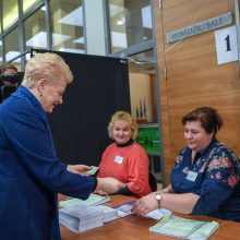 Prezidentė balsavo savivaldos rinkimuose: buvo lengva išsirinkti