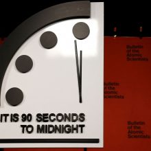Pasaulio pabaigos laikrodis rodo 90 sekundžių iki vidurnakčio