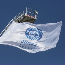 Jūros šventės vėliava – 35 metrų aukštyje