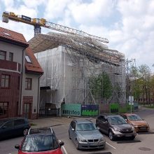 Pasienio rinktinės pastato statyba Klaipėdoje įsibėgėjo