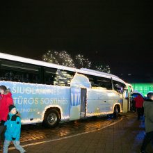 Epidemiologai su pasibaisėjimu stebi masinius susibūrimus prie eglučių