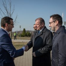 Lietuvos ir Lenkijos premjerai džiaugiasi puoselėjama L. Kaczynskio vizija