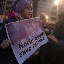 Mitinge prie Seimo reikalaujama stabdyti šeimų ardymą ir vaikų atiminėjimą