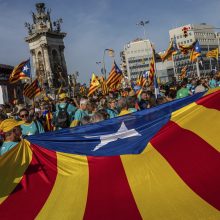 Katalonijai minint nacionalinę dieną į demonstraciją susirinko 600 tūkst. žmonių
