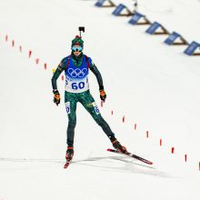 Pirmoji lietuvė – biatlonininkė G. Leščinskaitė debiutavo olimpinėse žaidynėse