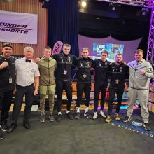 Trys lietuviai šventė laimėjimus tarptautiniame bokso mače Vokietijoje