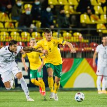 Lietuvos futbolo rinktinė sužaidė lygiosiomis su albanais