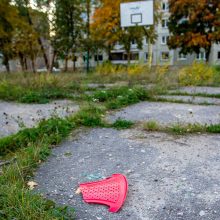 Buvusiose krepšinio aikštelėse – aukšta žolė, girtuokliavimo pėdsakai ir nė vieno lanko