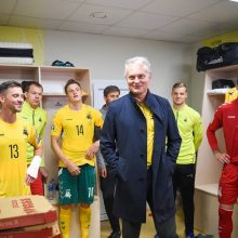 Stadione apsilankęs G. Nausėda: nenusiminkite, Lietuvoje futbolas vis vien bus