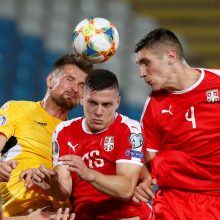 Be ugnelės rungtyniavę Lietuvos futbolininkai patyrė nesėkmę Serbijoje