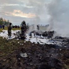 Rusijos aviacijos agentūra: J. Prigožinas buvo prie Tverės sudužusiame lėktuve 