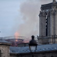Lietuvos vadovai sukrėsti dėl Paryžiaus katedros gaisro 