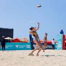 „Futures“ moterų paplūdimio tinklinio turnyro Egipte pusfinalyje įvyks Lietuvos derbis