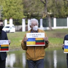 B. Nemcovo skvere įvyko akcija prieš Rusijos agresiją Ukrainoje