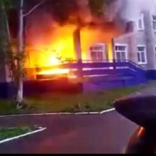 Komsomolske prie Amūro bedarbis padegė Nacionalinės gvardijos pastatą