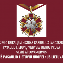 Pasaulio lietuvių vienybės proga garbės ženklu apdovanota JAV lietuvių bendruomenė